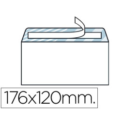 (500) Sobres LIDERPAPEL 120x176mm blanco normaliza nº 9 Tira silicona 90gr. (31922)