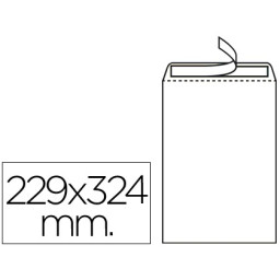 (250) Sobres LIDERPAPEL bolsa 229x324mm blanco nº 8 Tira silicona 90gr. (31940)