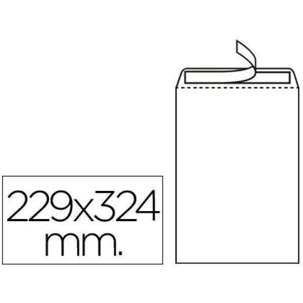 (250) Bolsas LIDERPAPEL 229x324mm celulosa blanco nº8 100gr DIN expandido (31940)