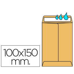 (1000) Sobres LIDERPAPEL kraft 100x150mm crema nº0 tira silicona 70g sin ventana Salarios