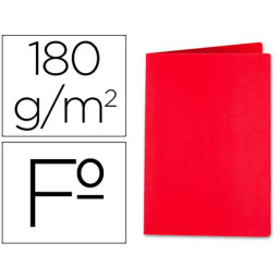 Subcarpeta LIDERPAPEL cartulina FOLIO rojo intenso 180gr.