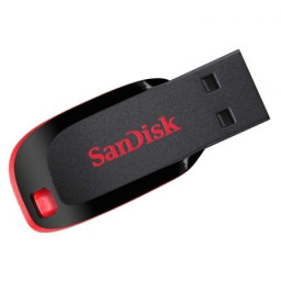 Memoria USB SANDISK Cruzer Blade 32GB USB 2.0, negro/rojo con software Secure Access