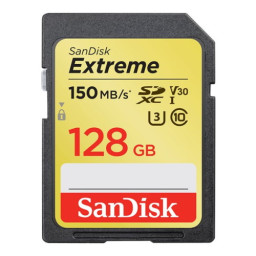 Tarjeta SDXC SANDISK Extreme 128GB UHS-I U3, Class V30, Class 10
