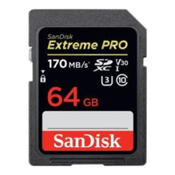 Tarjeta SDXC SANDISK Extreme Pro 64GB UHS-I U3, Class 10  170MB/s