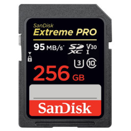Tarjeta SDXC SANDISK Extreme Pro 256GB UHS-I U3, Class 10/V30  170MB/s