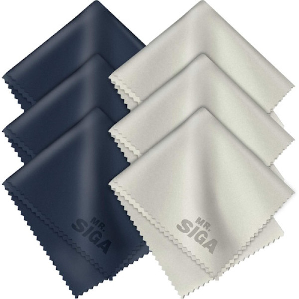 MR.SIGA pack de 6 paños de microfibra premium 15x18cm pantallas y componentes electrónicos
