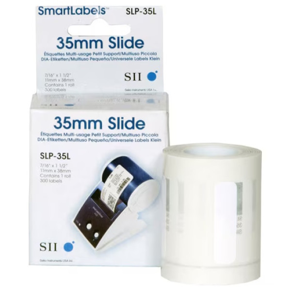 Etiquetas SEIKO 11x38mm blancas 1rollo x 300et. Multipurpose (35mm Slide)