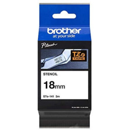C.18mm BROTHER P-touch de plantilla (stencil tape) reutilizable hasta 50 veces