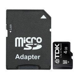 TDK microSDHC memory card  4GB Class 4 +adapter a SD    # PROMO LIQUIDACIÓN #