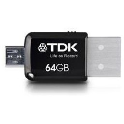 TDK 2-en-1 Mini Express USB memoria flash 64GB Disposit.OTG. Conector MicroUSB+USB3.0 (Android)