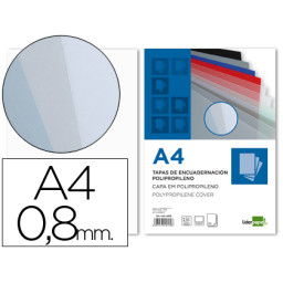 (50) Tapas encuadernar LIDERPAPEL A4  0.8mm Trasparente