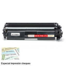 Toner microMICR HP Pro Lj.M102 MFP M130 M132 1.600p. (CF217A) alta cap. para impresión cheques