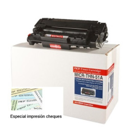 Toner microMICR HP P3005 M3035 6.500p. (Q7551A) para impresión de cheques