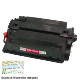 Toner microMICR HP P3015 6.000p. (CE255A) para impresión de cheques