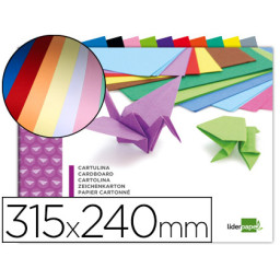 Bloc LIDERPAPEL Cartulina 240 x 315 mm 10 hojas colores surtidos