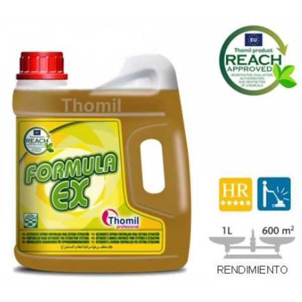 FORMULA-EX detergente espuma controlada para sistema de extracción. Garrafa 4 litros. 