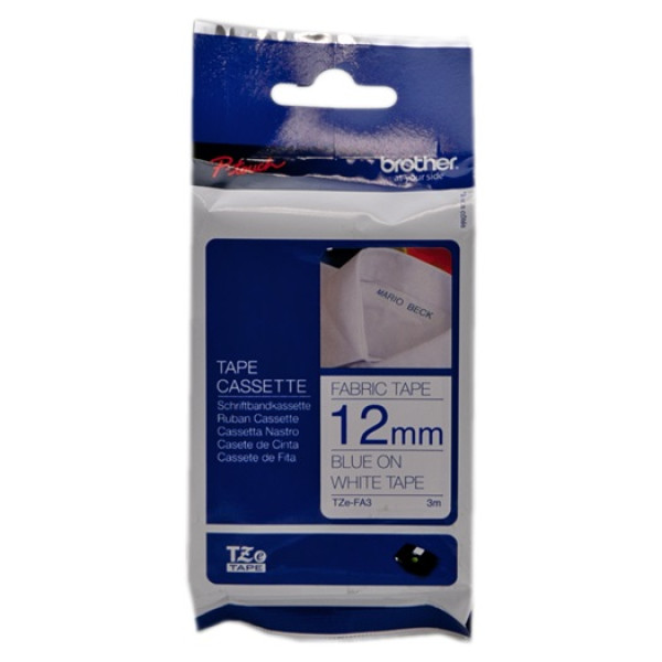 C.12mm BROTHER textil azul sobre blanco 3m.