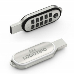 Memoria con logotipo USB PINCODE 16GB USB2.0 con teclado PIN protección hardware