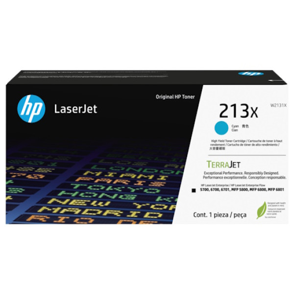 Toner HP #213X cyan Lj Ent.5700 5800 6700 6800 6.000p.