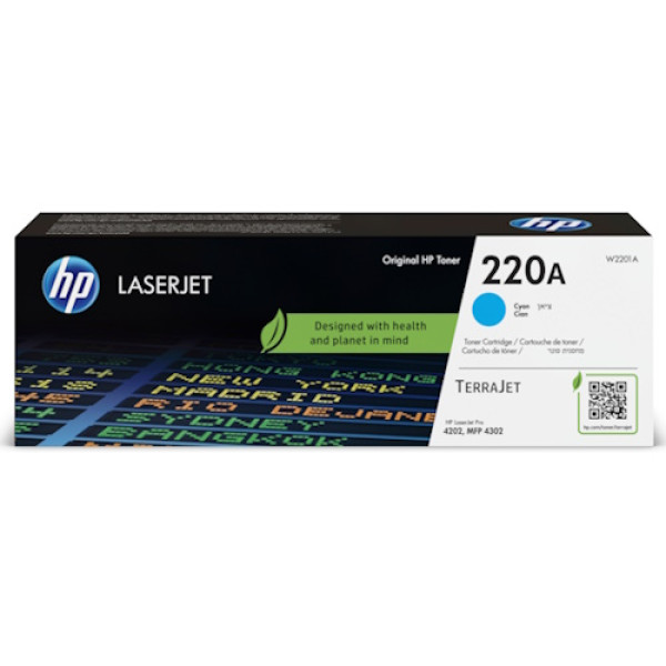 Toner HP #220A cyan Color Ljet Pro 4202 4302 Terrajet 1.800p.