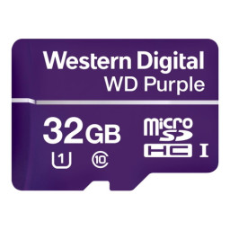 Tarjeta microSDHC WD Purple 64GB UHS-I U1, Class 10  hasta 80MB/s 