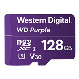 Tarjeta microSDXC WD Purple 128GB UHS-I U3, Class V30