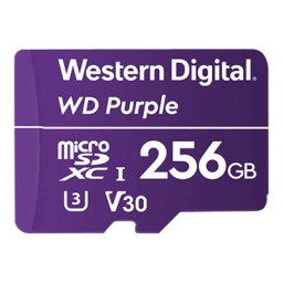 Tarjeta microSDXC WD Purple 256GB UHS-I U3, Class V30