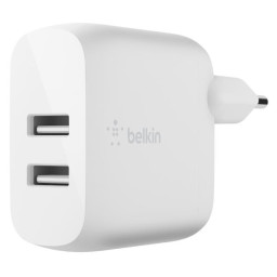 DUAL USB-A CHARGER 12W X2 WHT