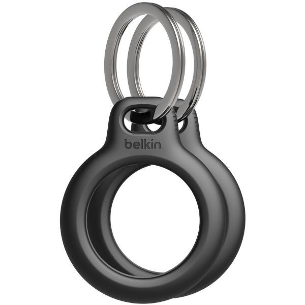 SECURE HOLDER KEYRING AIRTAG 2PK BK