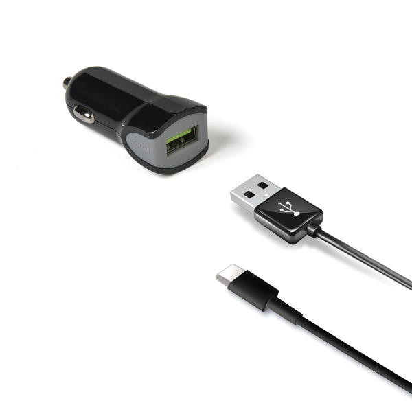 CARGADOR COCHE 2,4A USB+CABLE TIPOC