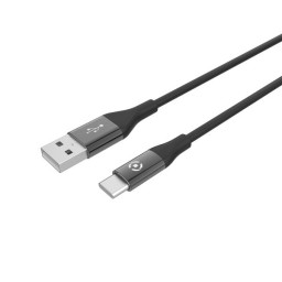 CABLE USB A USB-C SILICONA 1M NEGRO