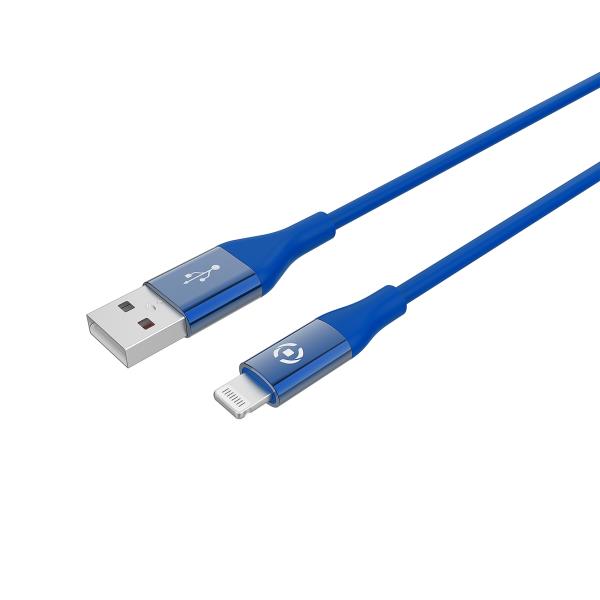CABLE USB A LIGHT SILICONA 1M AZUL