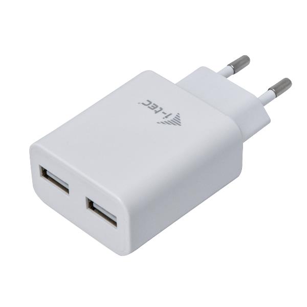 CARGADOR CON 2 PUERTOS USB, BLANCO