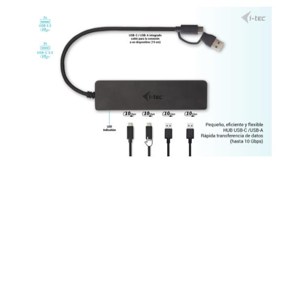 USB-C METAL HUB 2X USB 3.0 + 2X USB