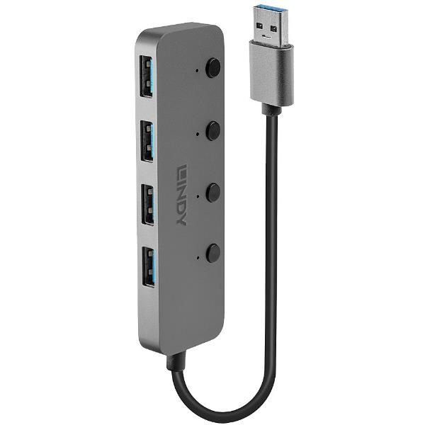 4 PORT USB 3.0 HUB ON/OFF SWITCHES