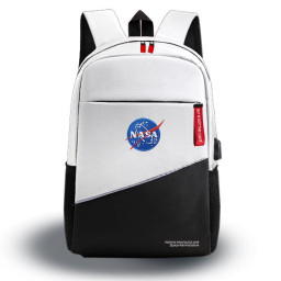 MOCHILA NASA WHITE-BLACK