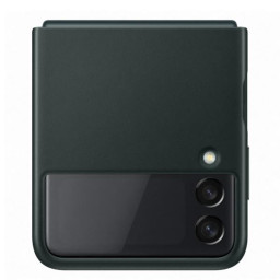 LEATHER COVER Z FLIP 3 GREEN