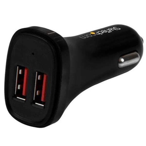 CARGADOR DE COCHE 2X USB NEGRO