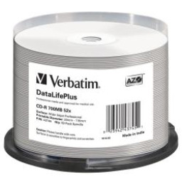CD-R AZO 700MB 52X DL PRINT 50PACK