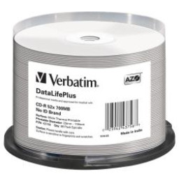 CD-R AZO 700MB 52X DL THERM 50PACK