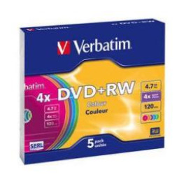 DVD RW 4.7 4X PACK 5 SLIM VERBATIM