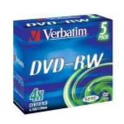 DVD-RW 4.7 4X JEWELL 5 VERBATIM